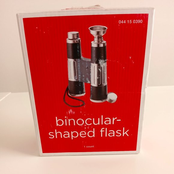 Binocular Shaped Flask holds 8 ounces - Picture 1 of 9